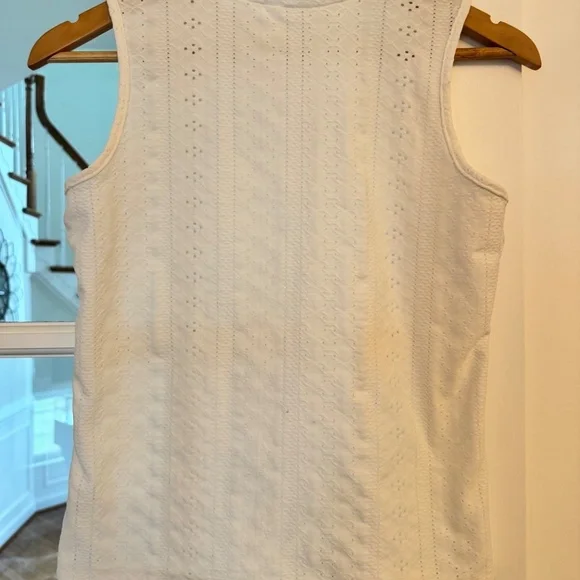 Women's Cupshe Eyelet White Tank Top, Size Small - Picture 4 of 4